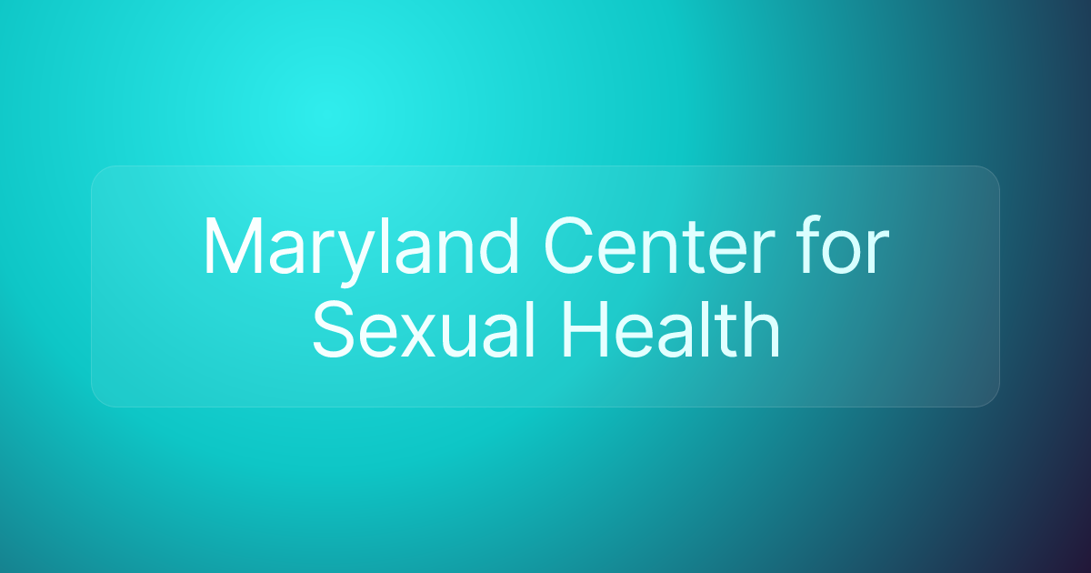 Maryland Center for Sexual Health