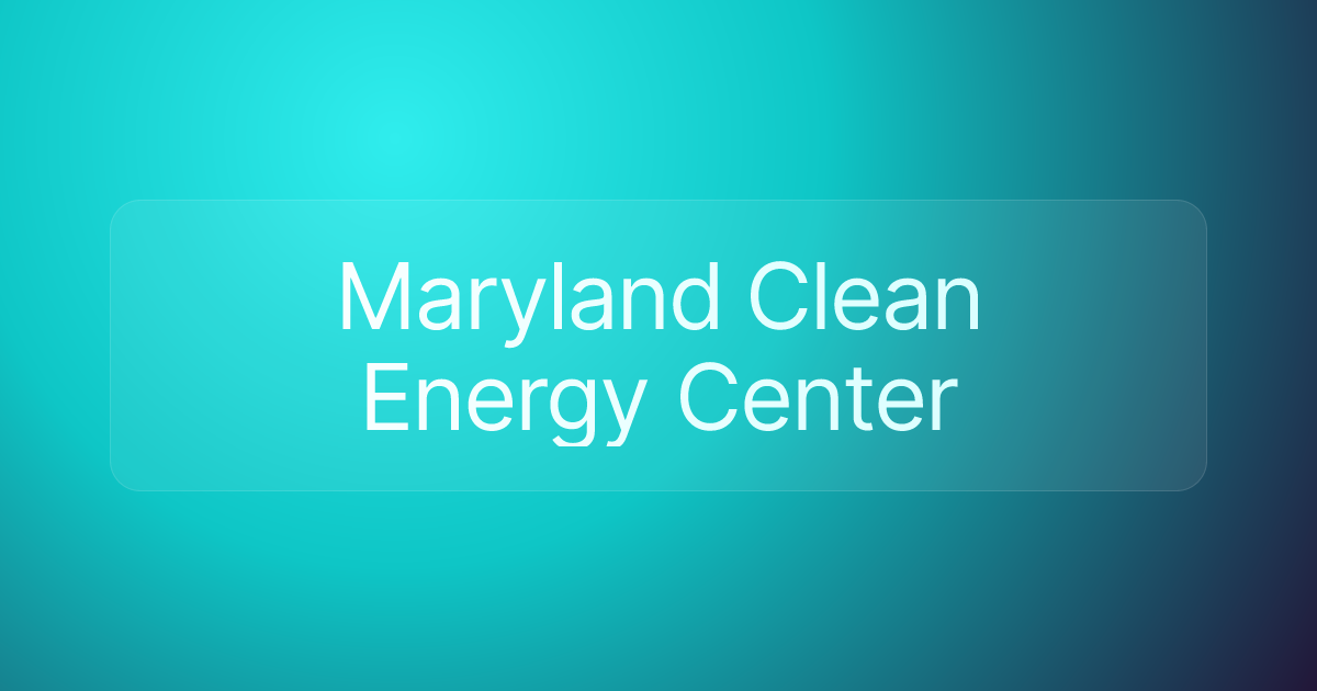 Maryland Clean Energy Center