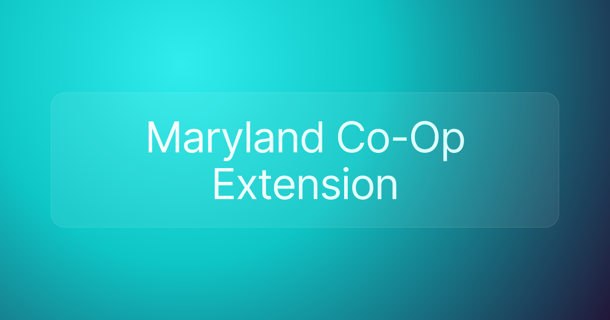 Maryland Co-Op Extension