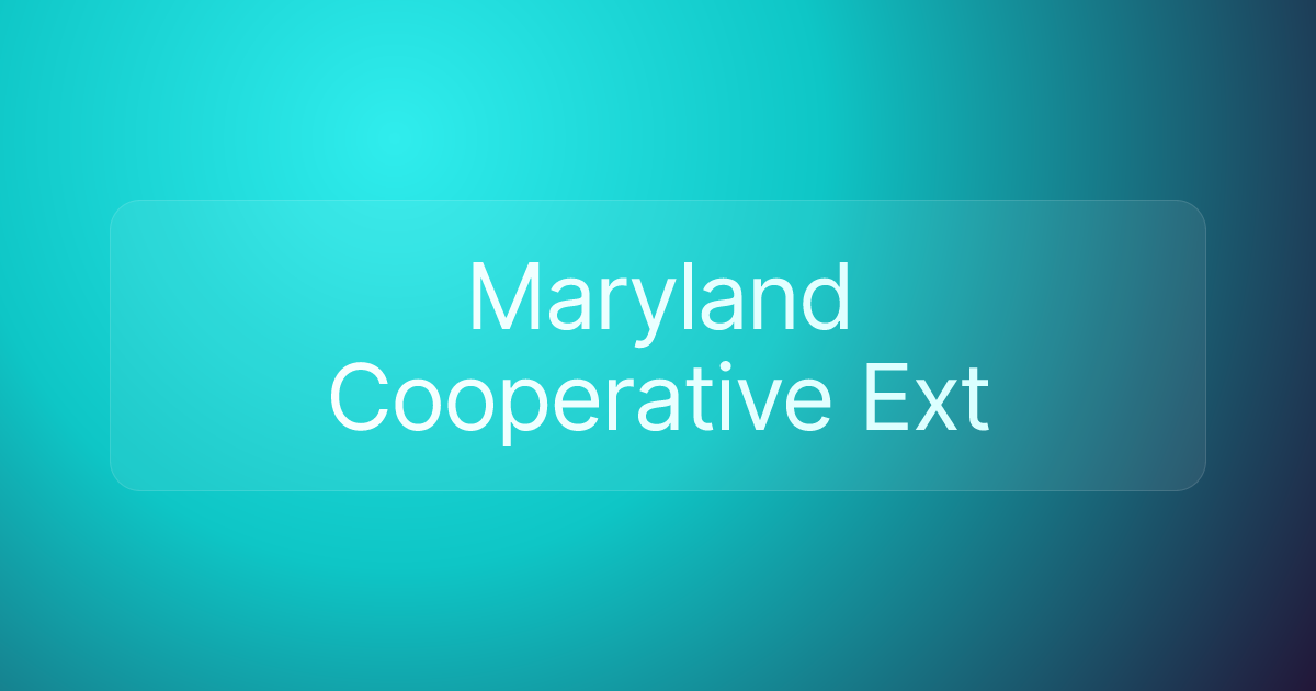 Maryland Cooperative Ext