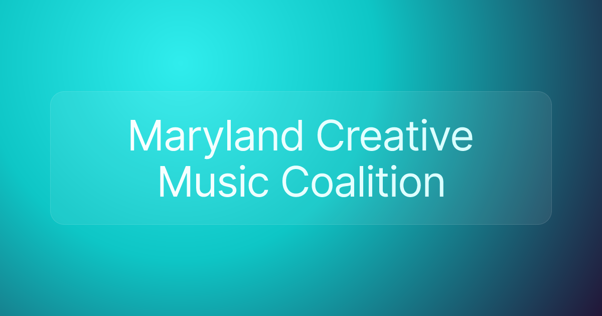 Maryland Creative Music Coalition