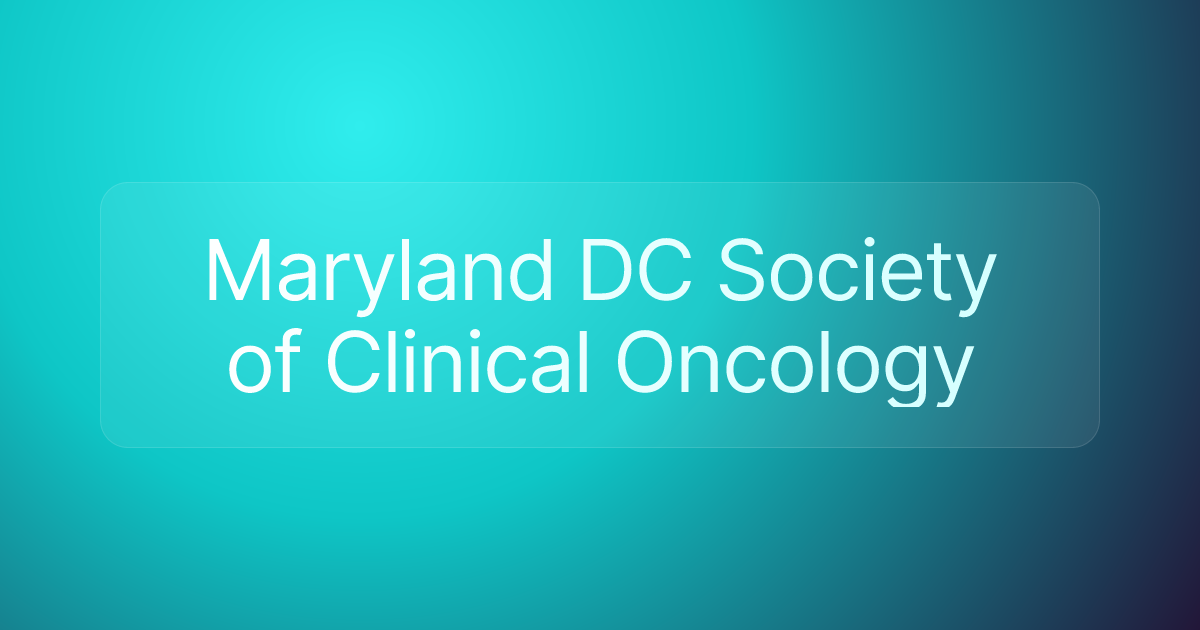 Maryland DC Society of Clinical Oncology
