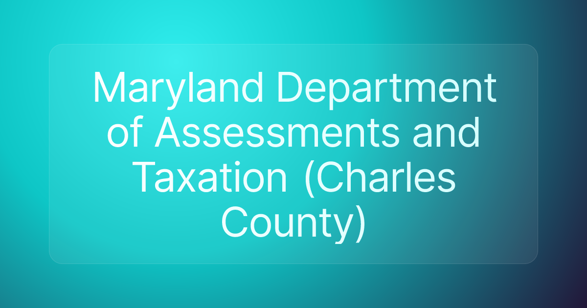 Maryland Department of Assessments and Taxation (Charles County)