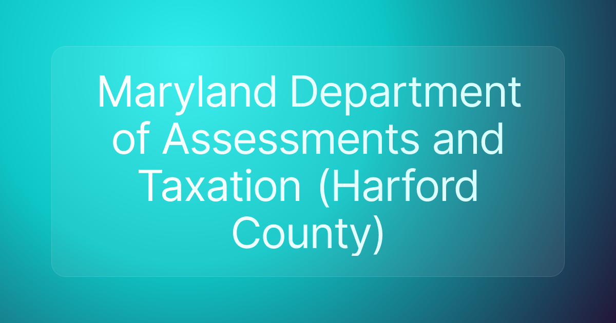 Maryland Department of Assessments and Taxation (Harford County)