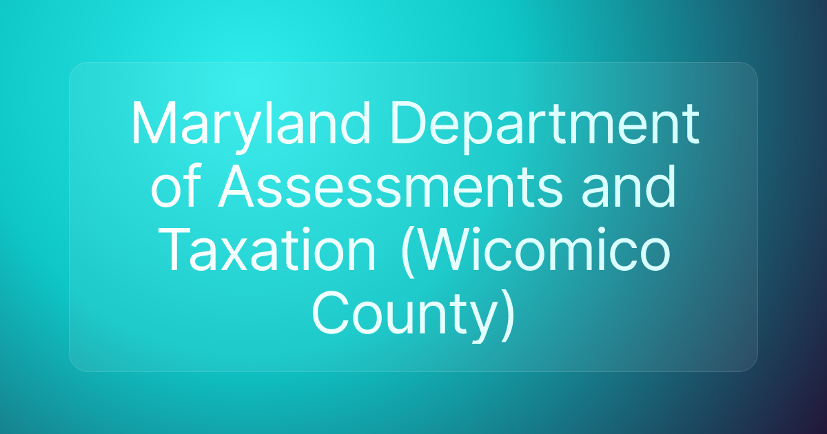 Maryland Department of Assessments and Taxation (Wicomico County)