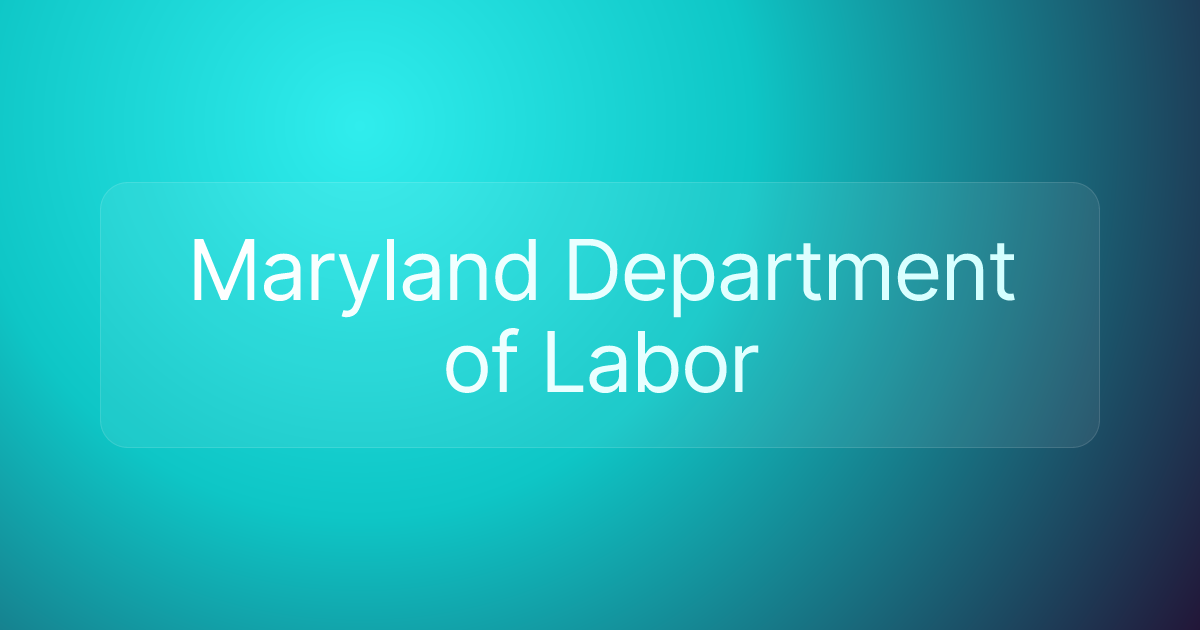 Maryland Department of Labor
