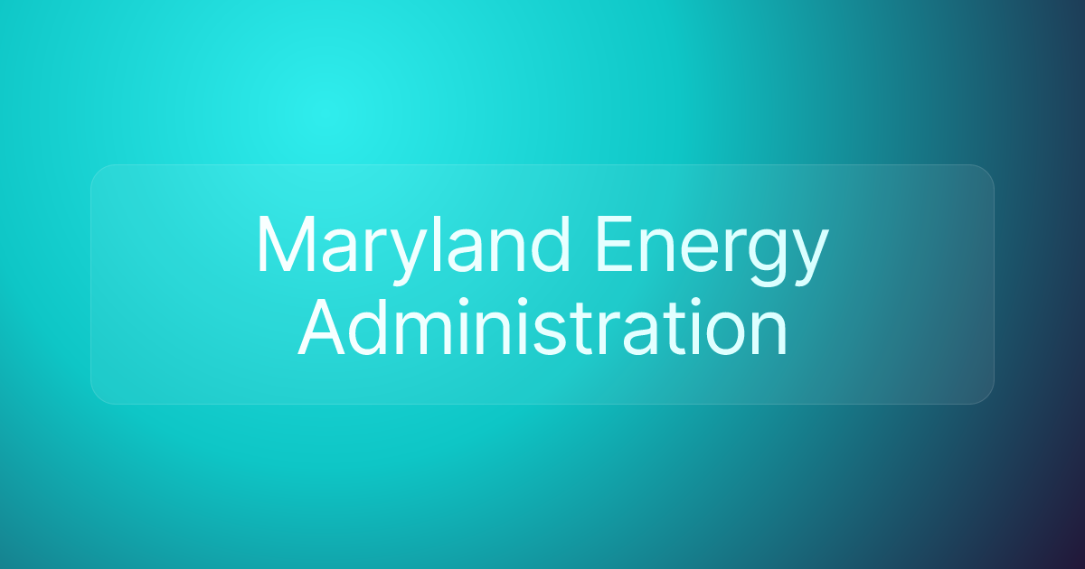 Maryland Energy Administration