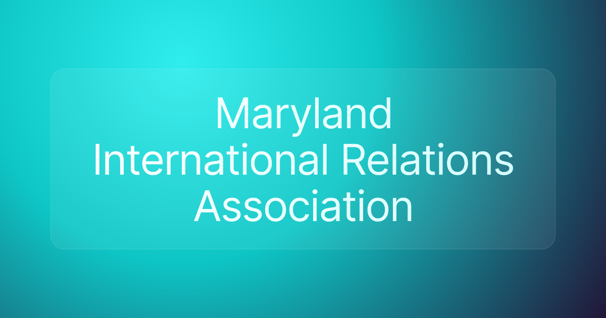 Maryland International Relations Association