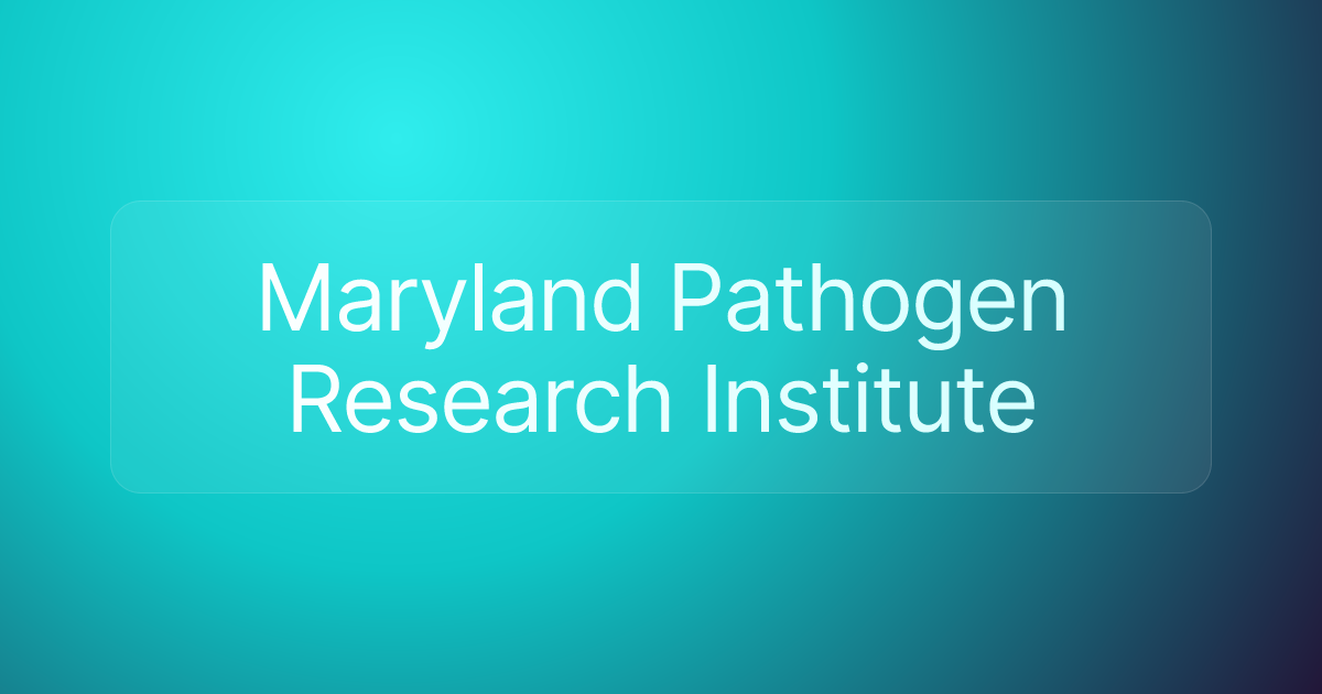 Maryland Pathogen Research Institute