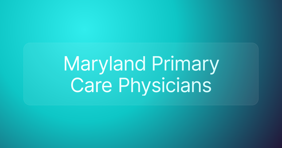 Maryland Primary Care Physicians