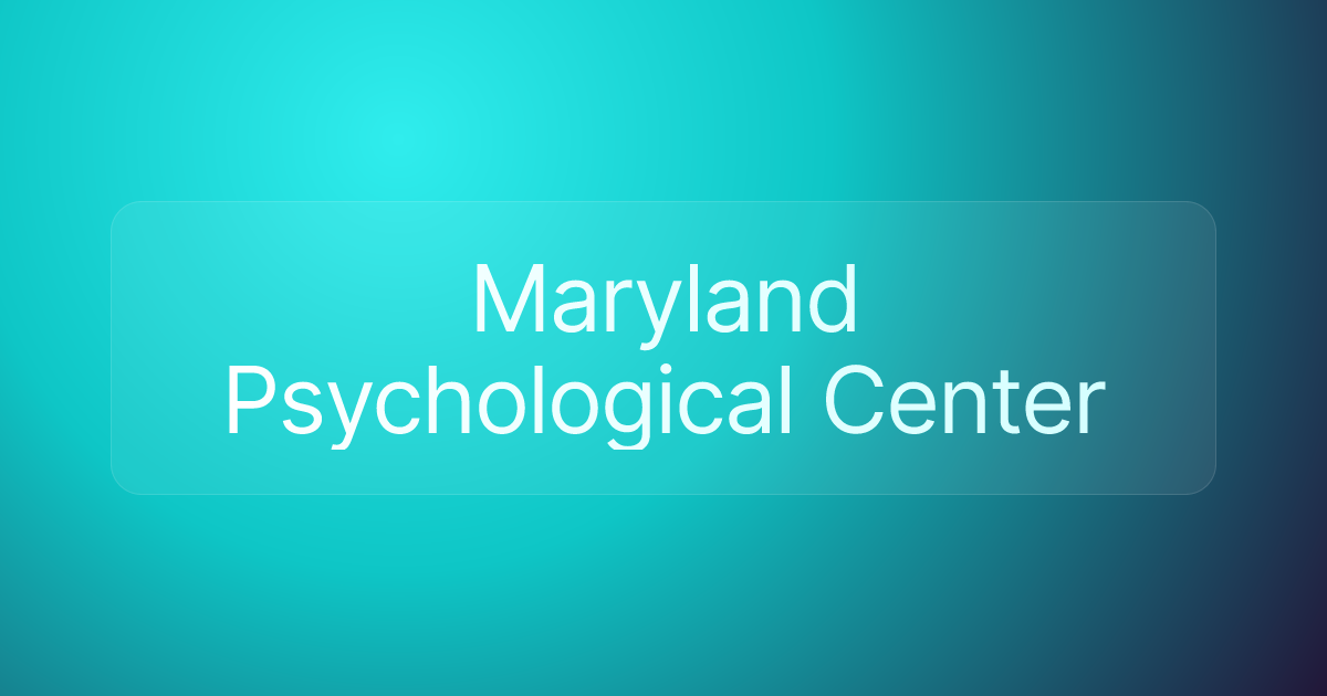 Maryland Psychological Center