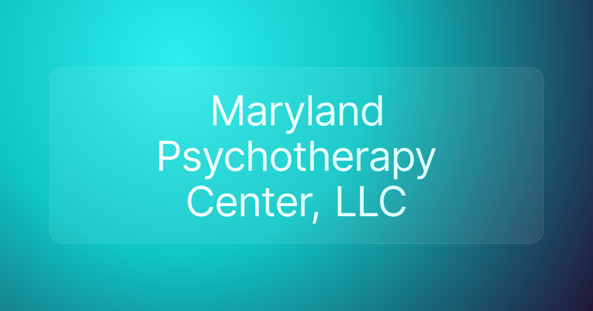 Maryland Psychotherapy Center, LLC