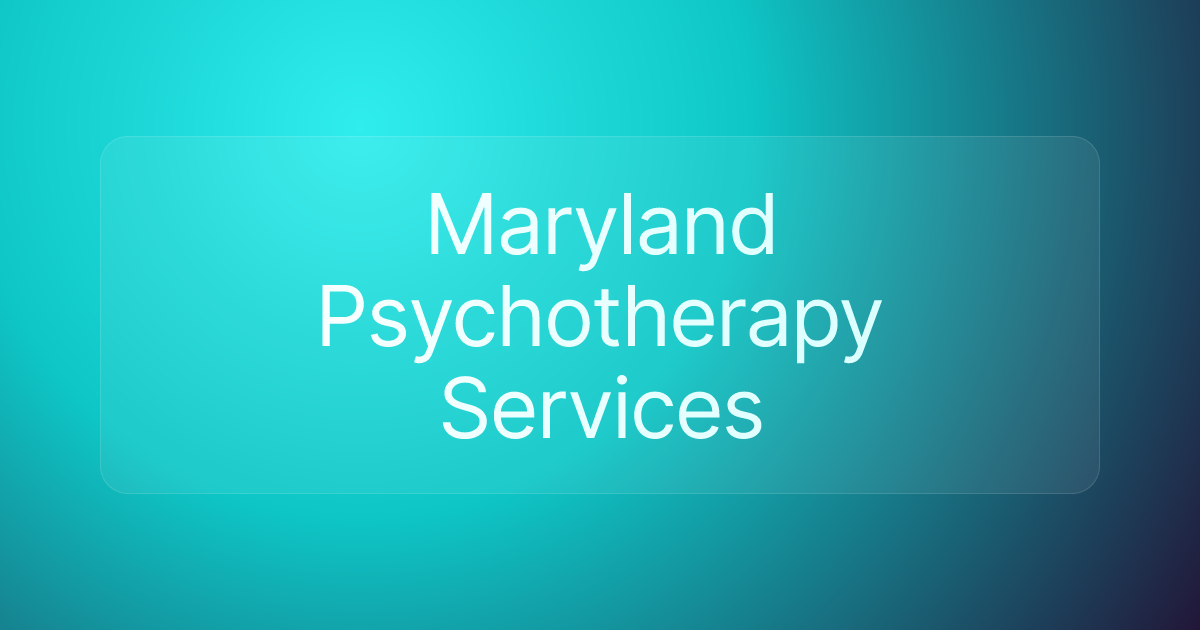 Maryland Psychotherapy Services