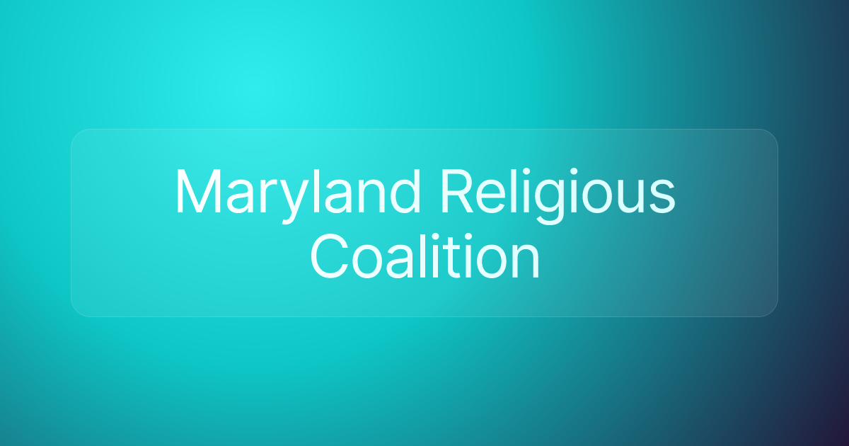 Maryland Religious Coalition