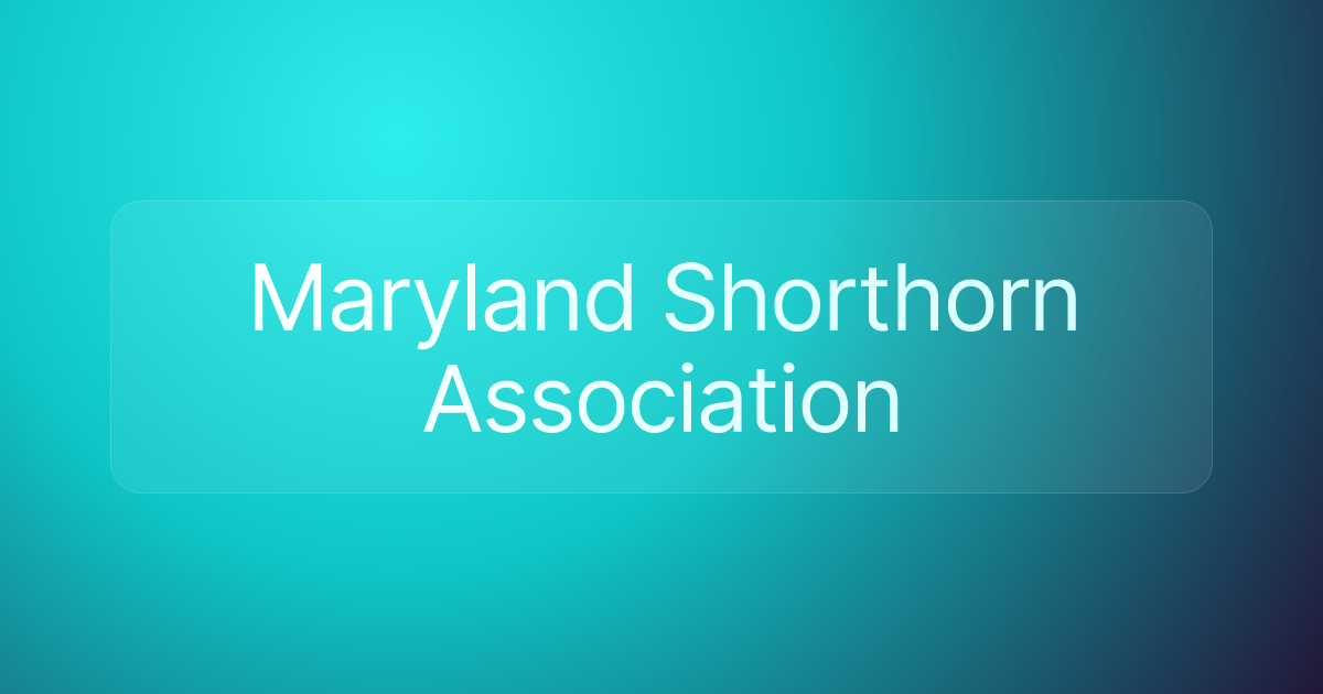 Maryland Shorthorn Association