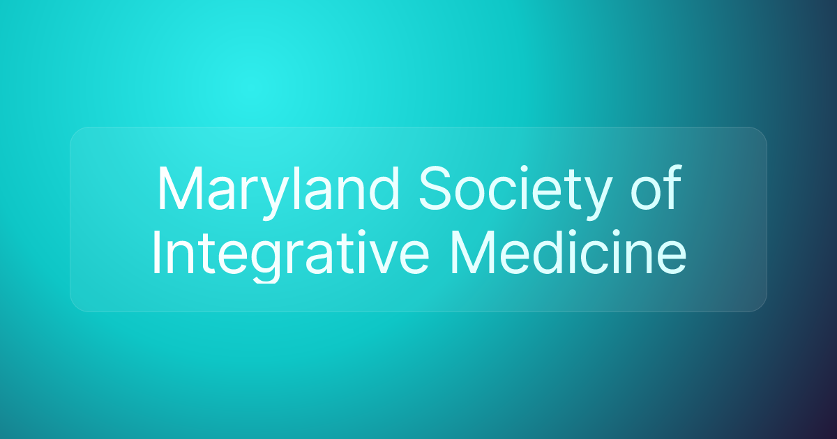 Maryland Society of Integrative Medicine