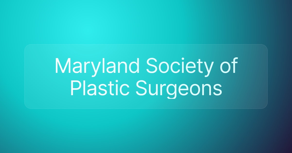 Maryland Society of Plastic Surgeons