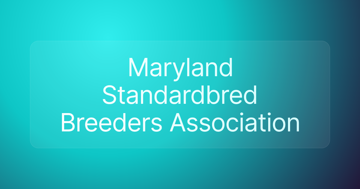 Maryland Standardbred Breeders Association
