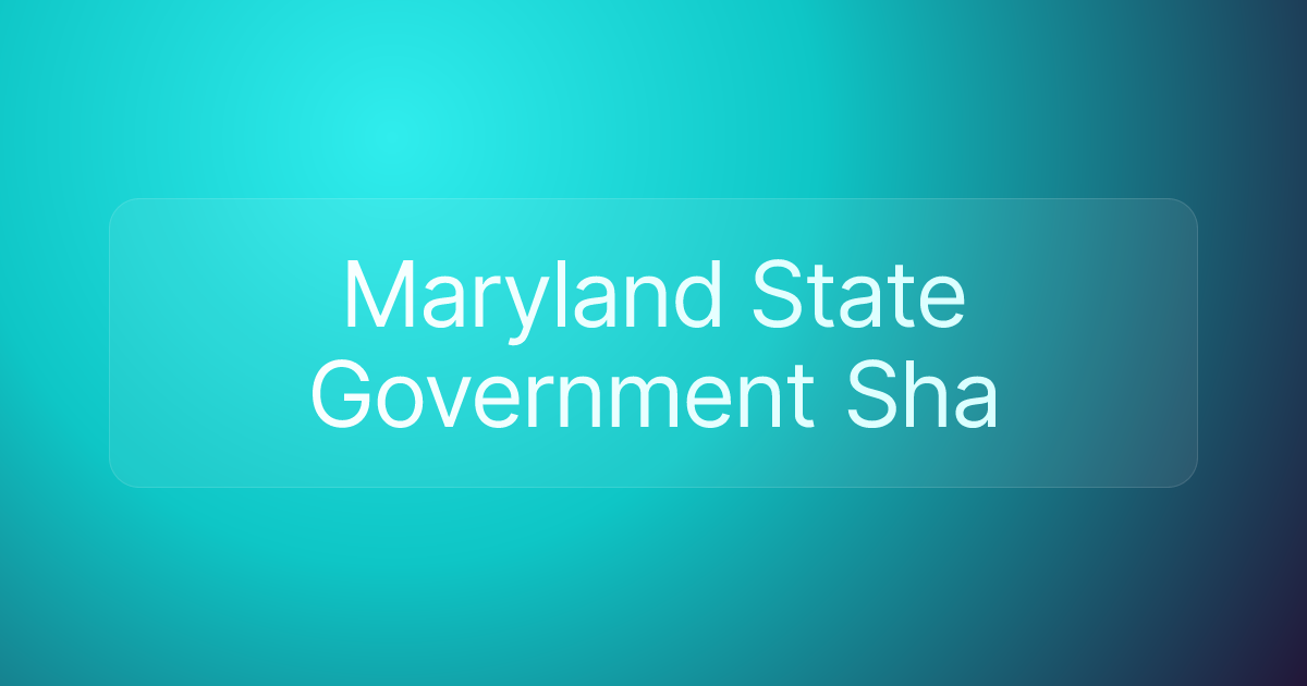 Maryland State Government Sha