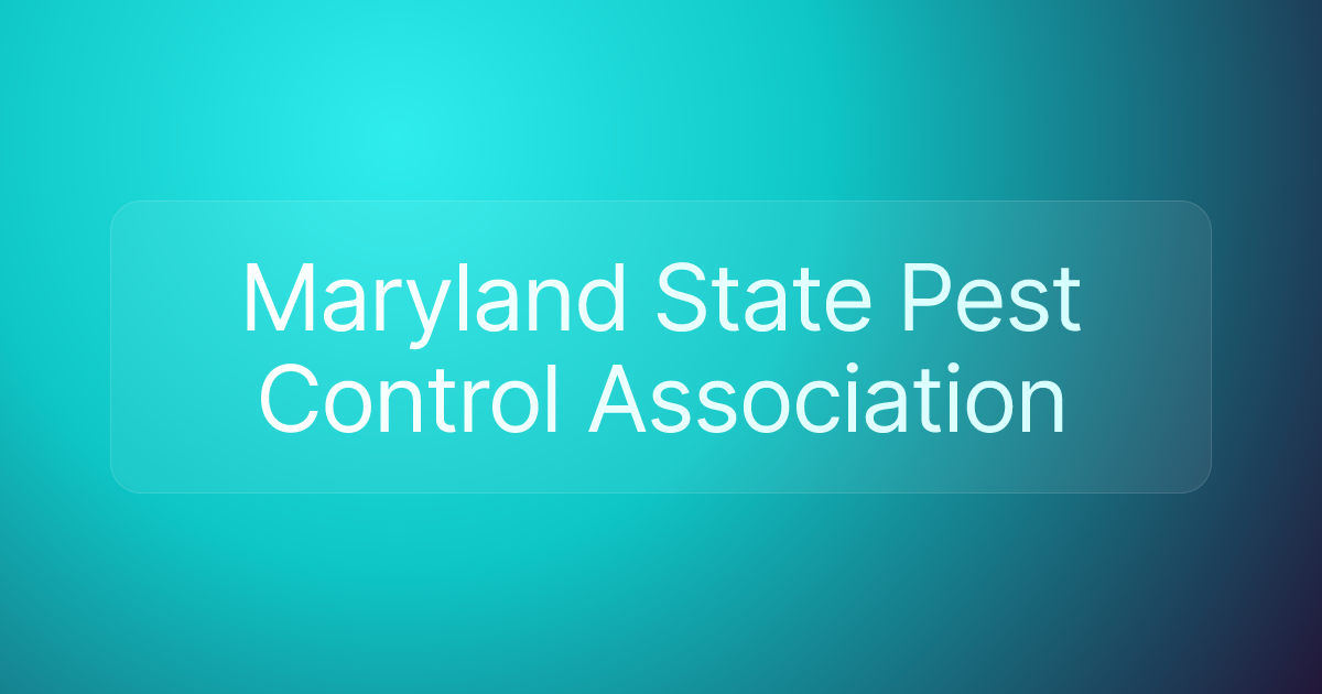 Maryland State Pest Control Association