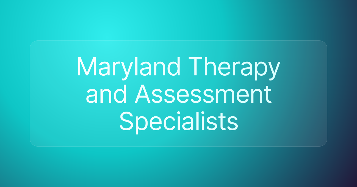 Maryland Therapy and Assessment Specialists