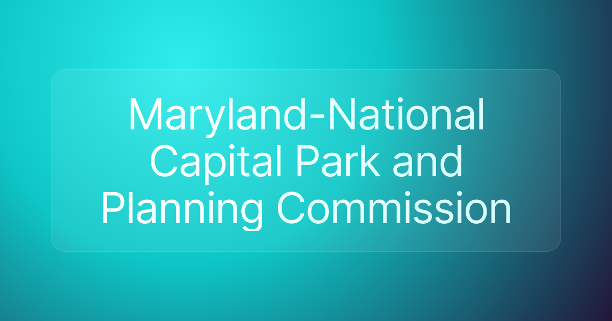 Maryland-National Capital Park and Planning Commission