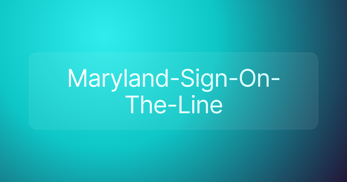 Maryland-Sign-On-The-Line