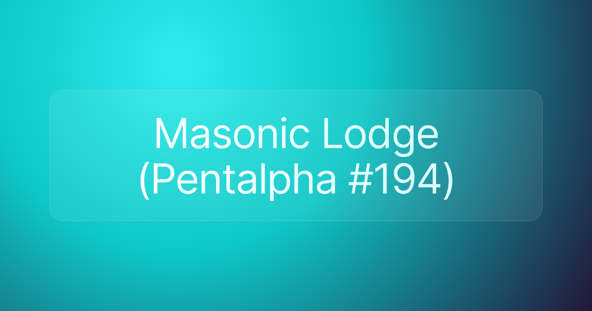 Masonic Lodge (Pentalpha #194)