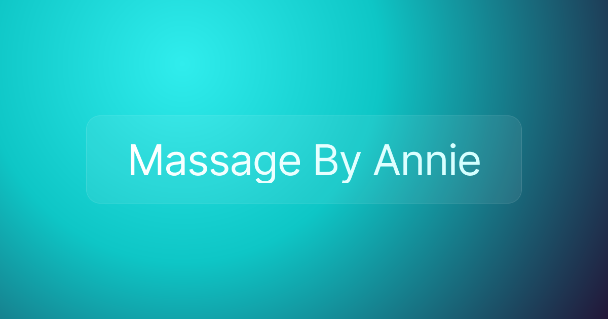 Massage By Annie