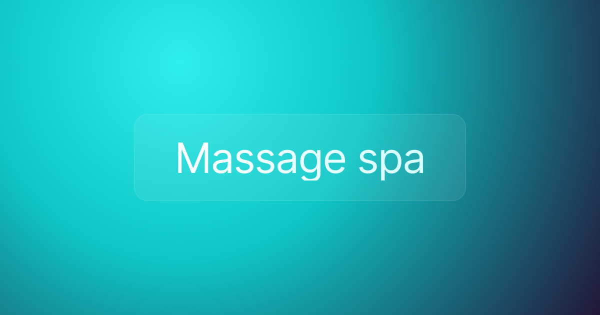 Massage spa