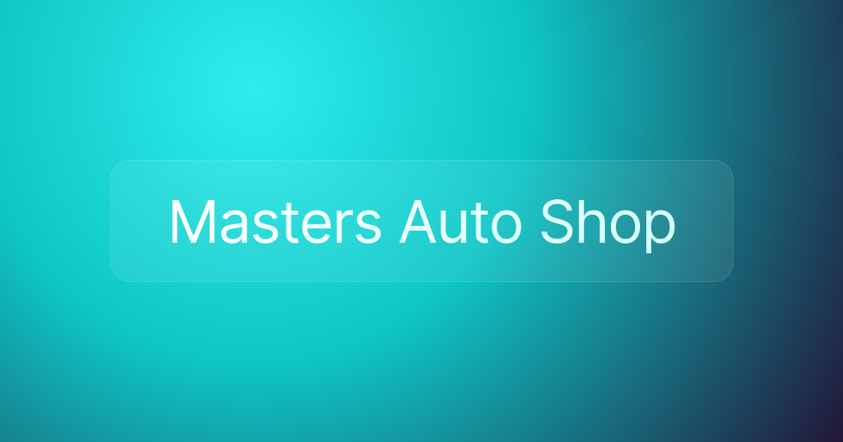 Masters Auto Shop