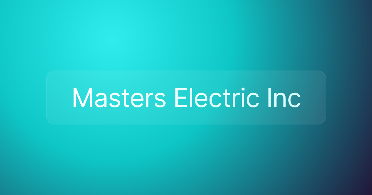 Masters Electric Inc