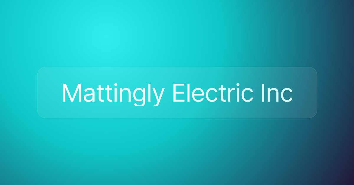 Mattingly Electric Inc
