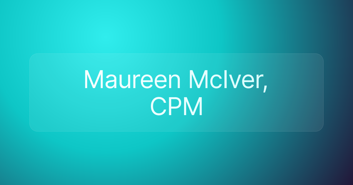 Maureen McIver, CPM