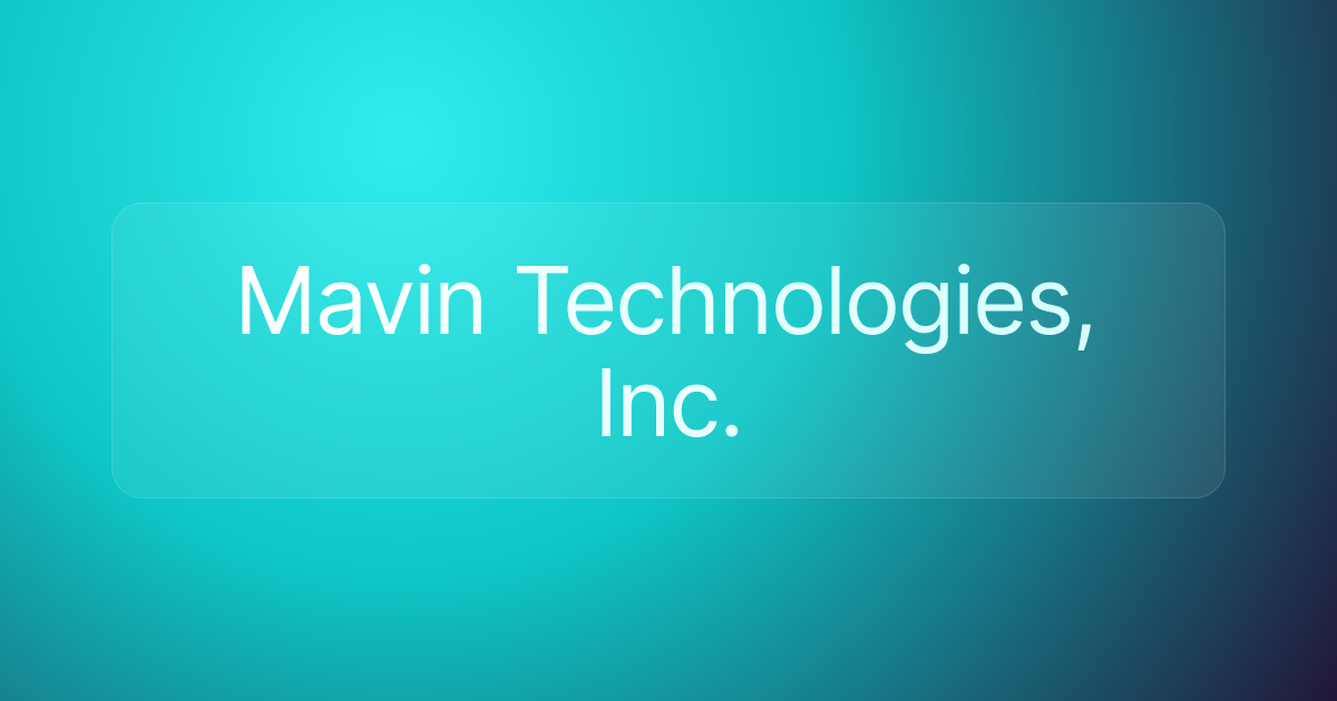 Mavin Technologies, Inc.