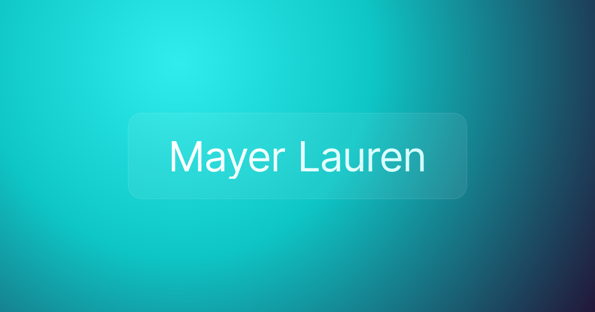 Mayer Lauren