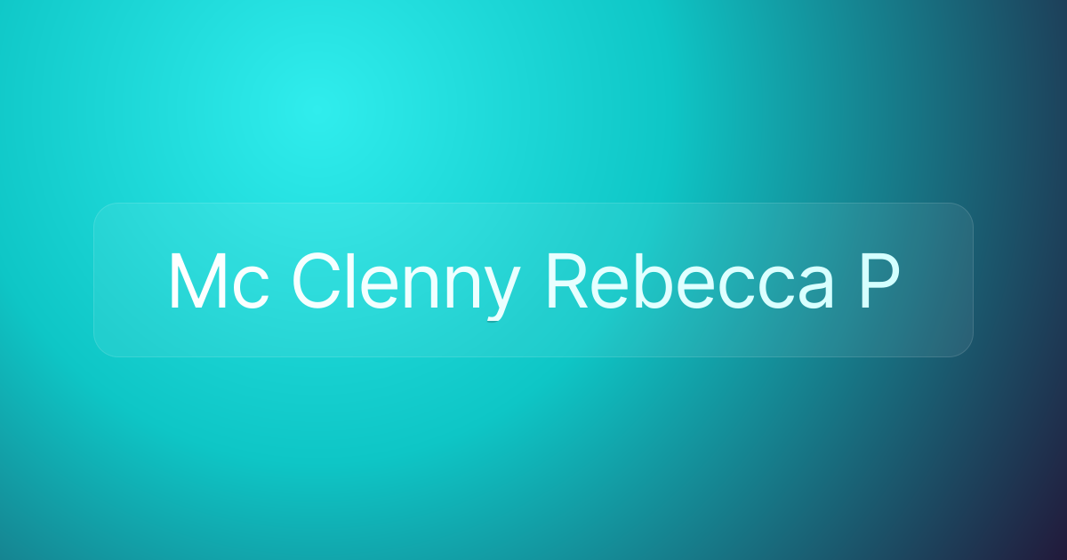 Mc Clenny Rebecca P