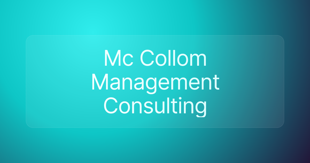 Mc Collom Management Consulting