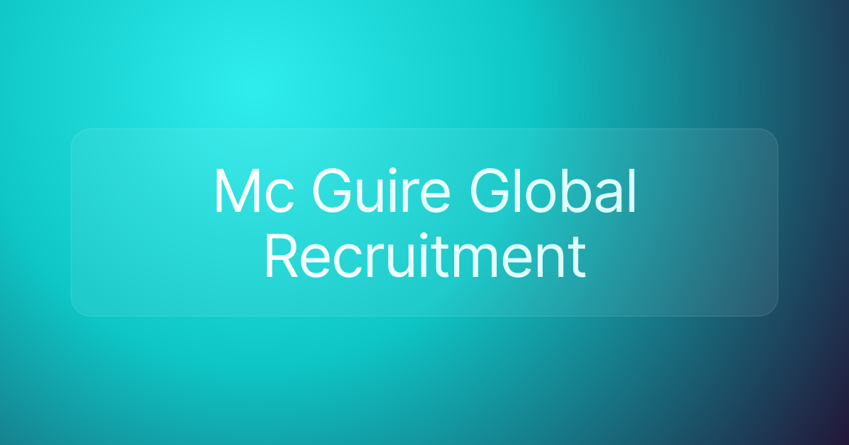 Mc Guire Global Recruitment