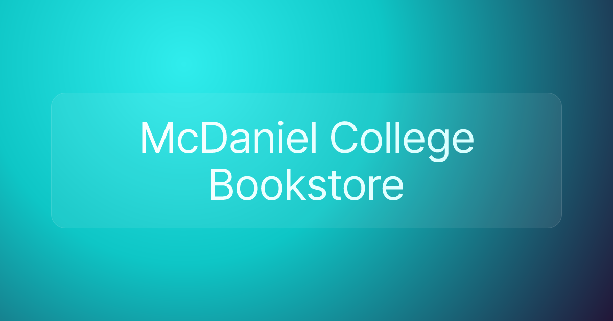 McDaniel College Bookstore