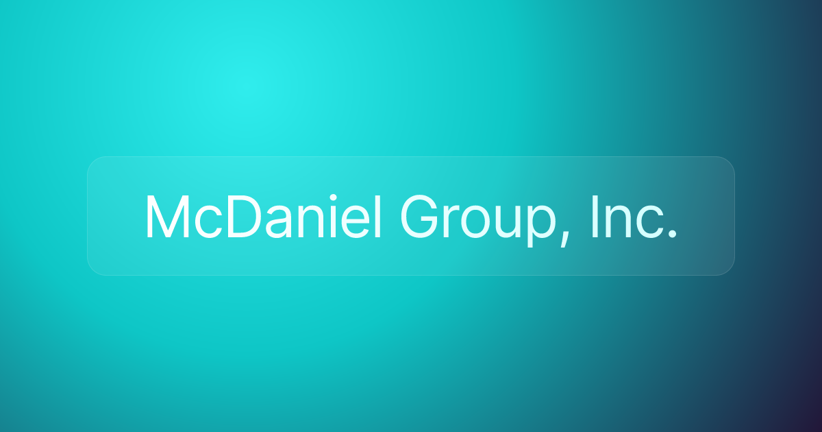 McDaniel Group, Inc.