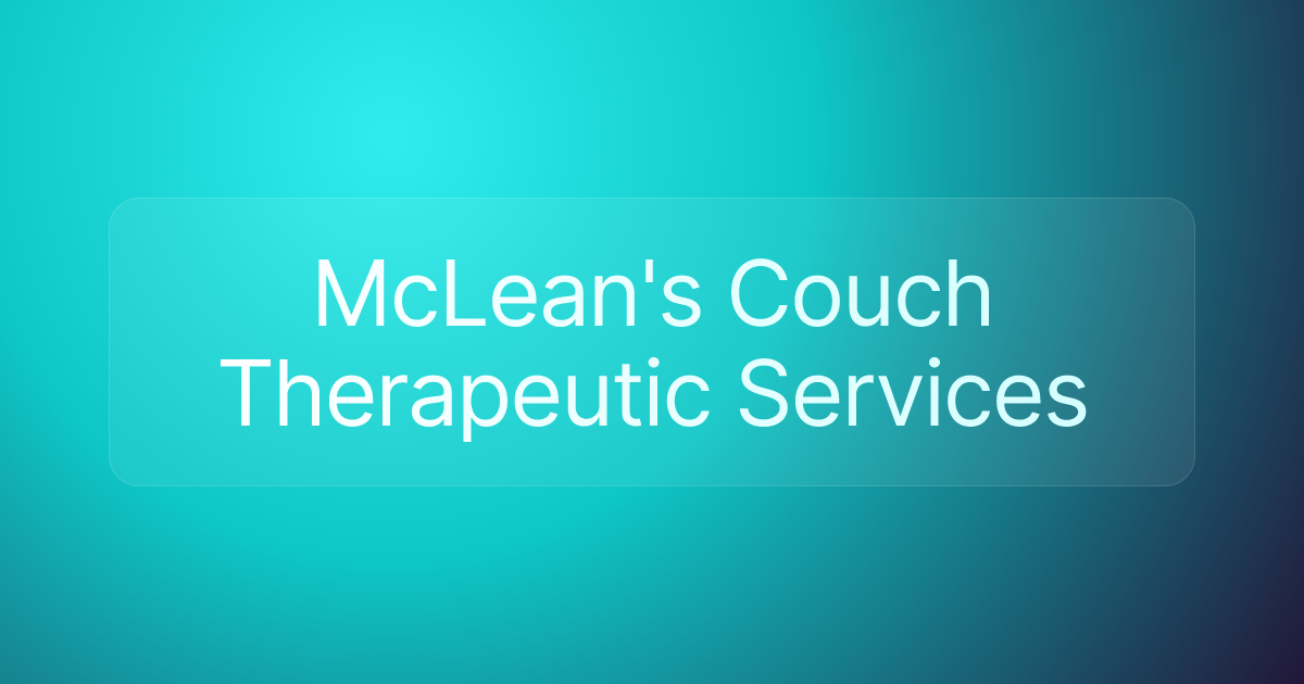 McLean's Couch Therapeutic Services