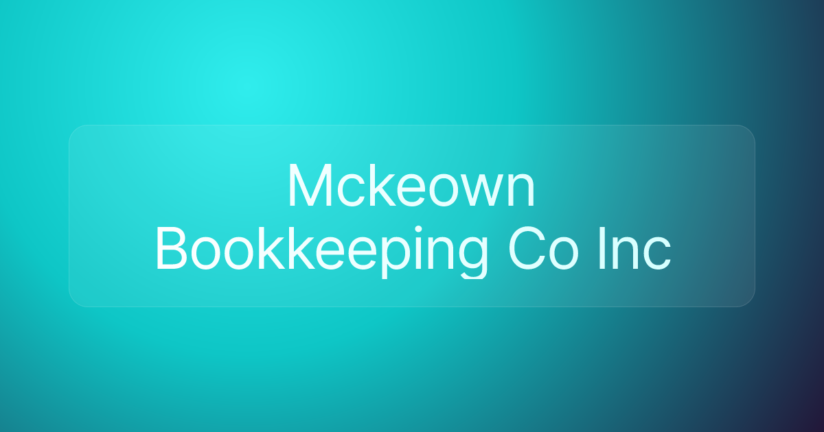 Mckeown Bookkeeping Co Inc