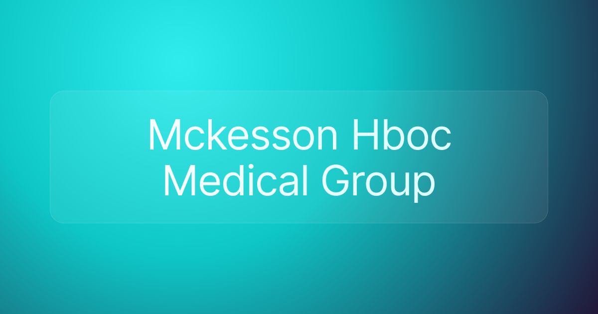 Mckesson Hboc Medical Group
