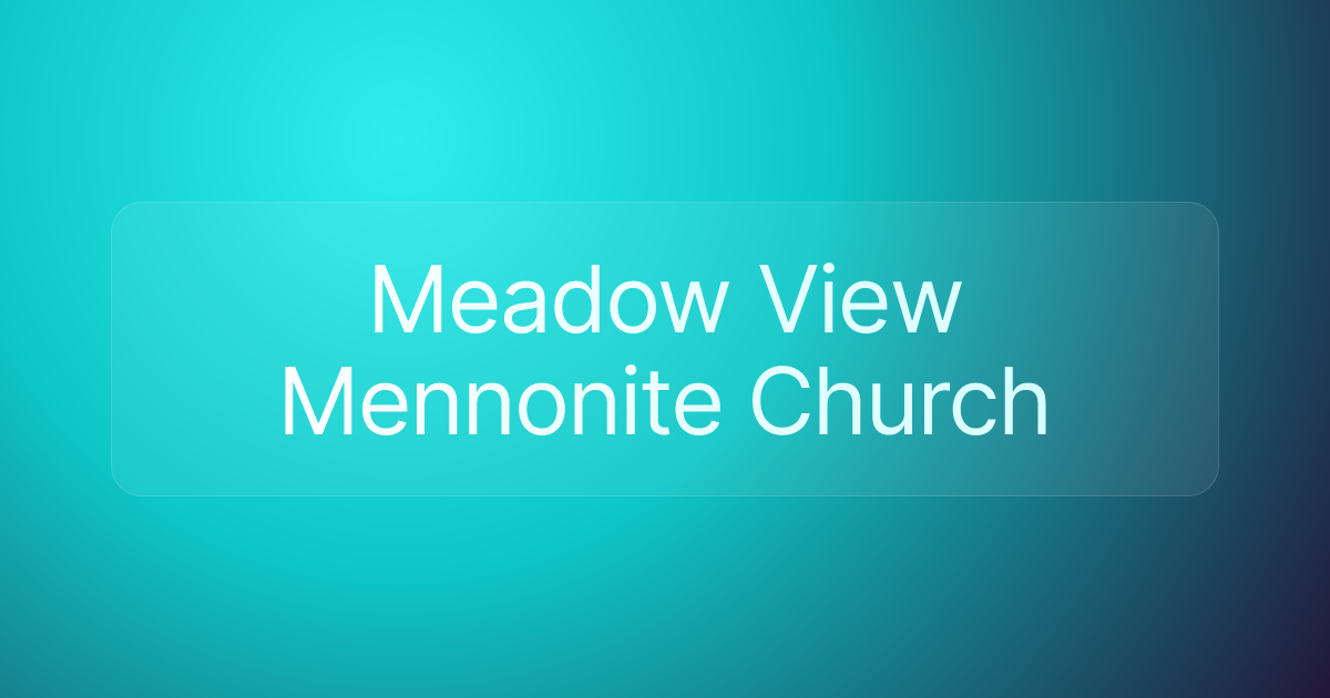 Meadow View Mennonite Church