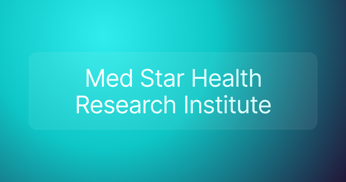 Med Star Health Research Institute