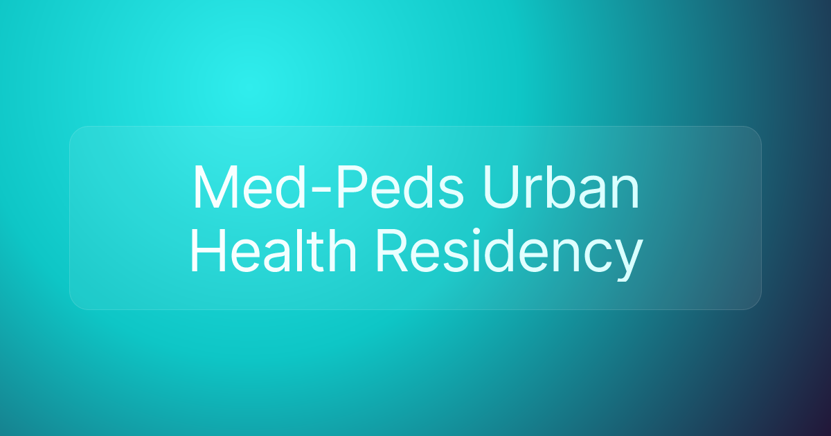 Med-Peds Urban Health Residency