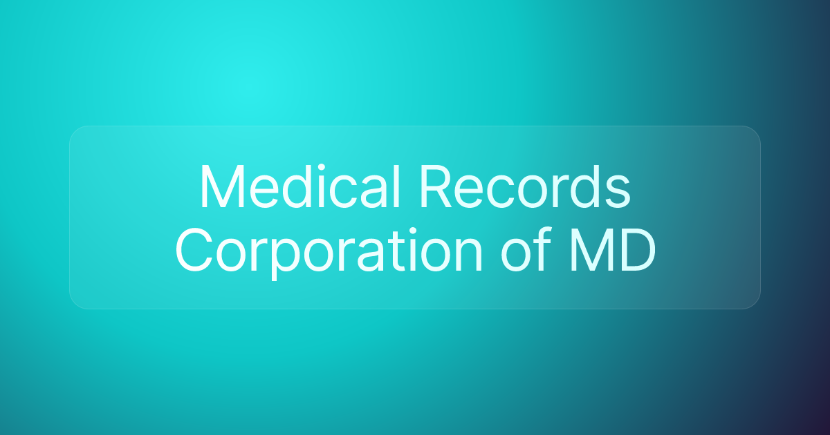 Medical Records Corporation of MD
