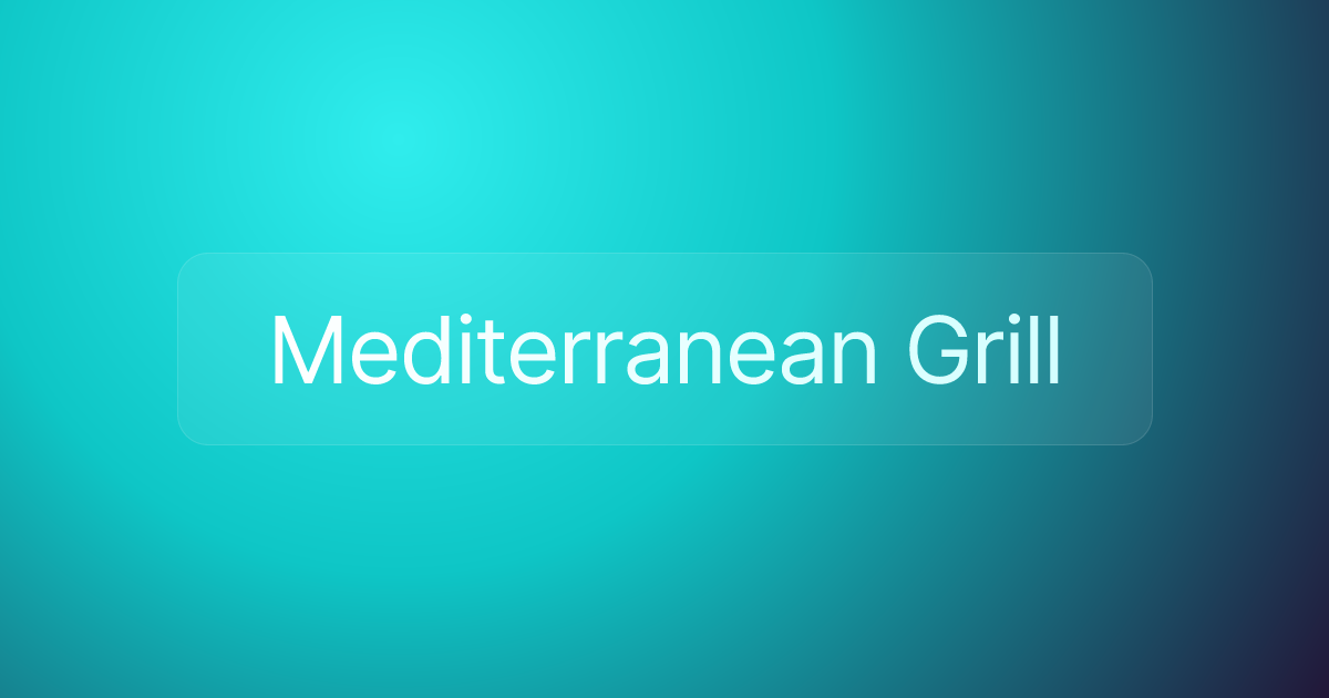 Mediterranean Grill