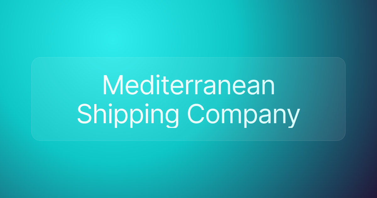 Mediterranean Shipping Company